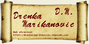 Drenka Marikanović vizit kartica